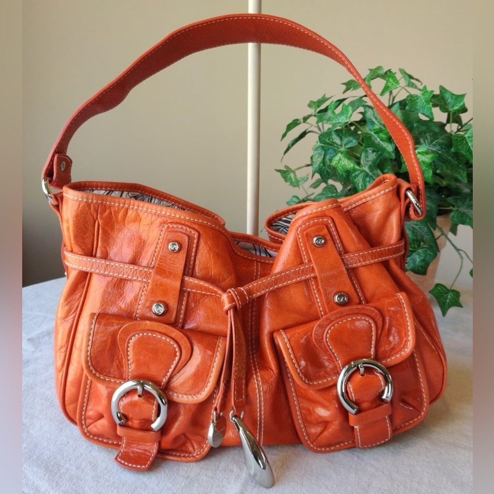 Francesco Biasia Leather Shoulder Bag - Picture 1 of 6